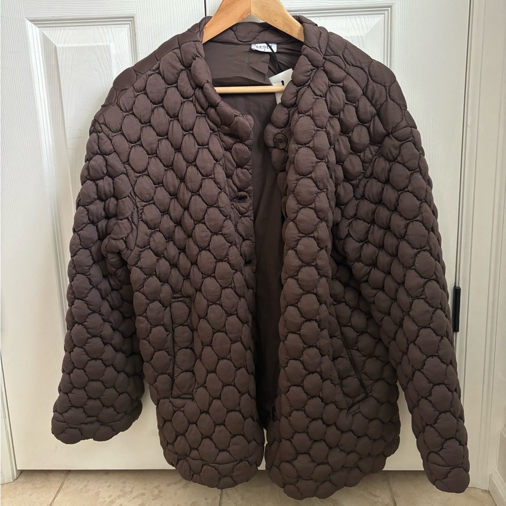 Brand new with tags LESET jack quilted jersey bomber jacket